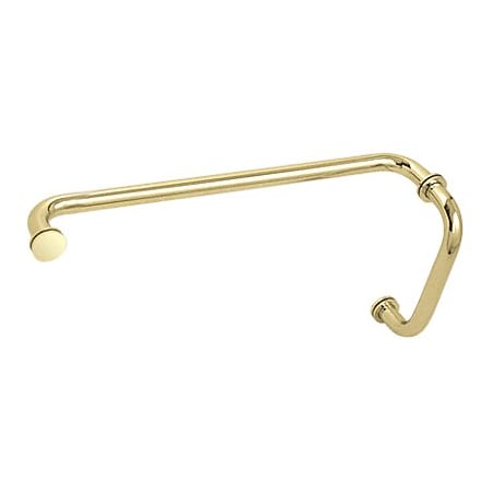 Cr Laurence Unlacquered Brass 8-in Pull Handle and 18-in Towel Bar BM Series Combination With Metal Washers BM8X18ULBR
